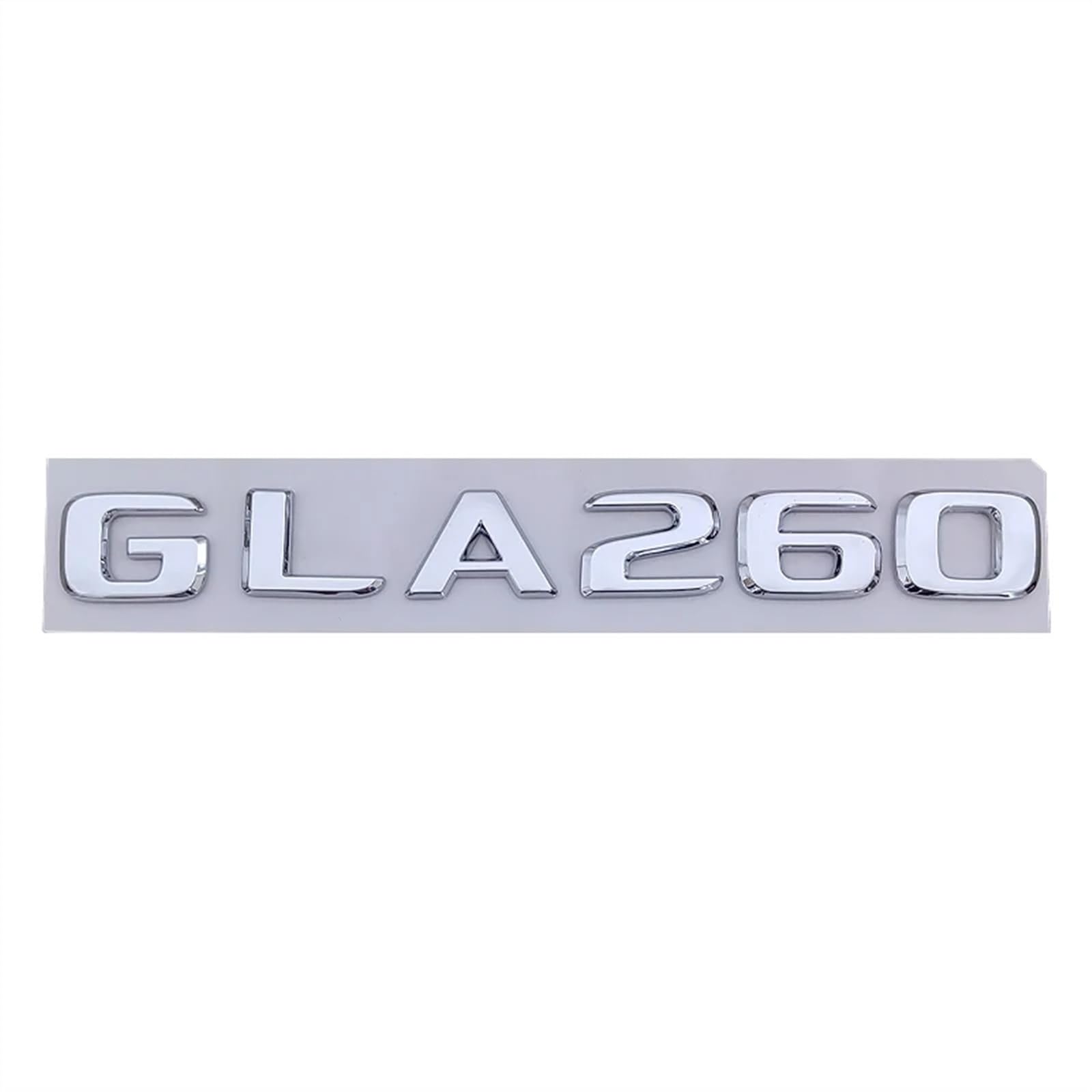 3D ABS Chrom GLA260 Logo GLA200 Emblem Buchstaben Aufkleber Auto Kofferraum Abzeichen Aufkleber kompatibel for Mercedes Benz GLA 200 X156 H247 Zubehör(GLA260 Chromw) von RCTGPGJAC