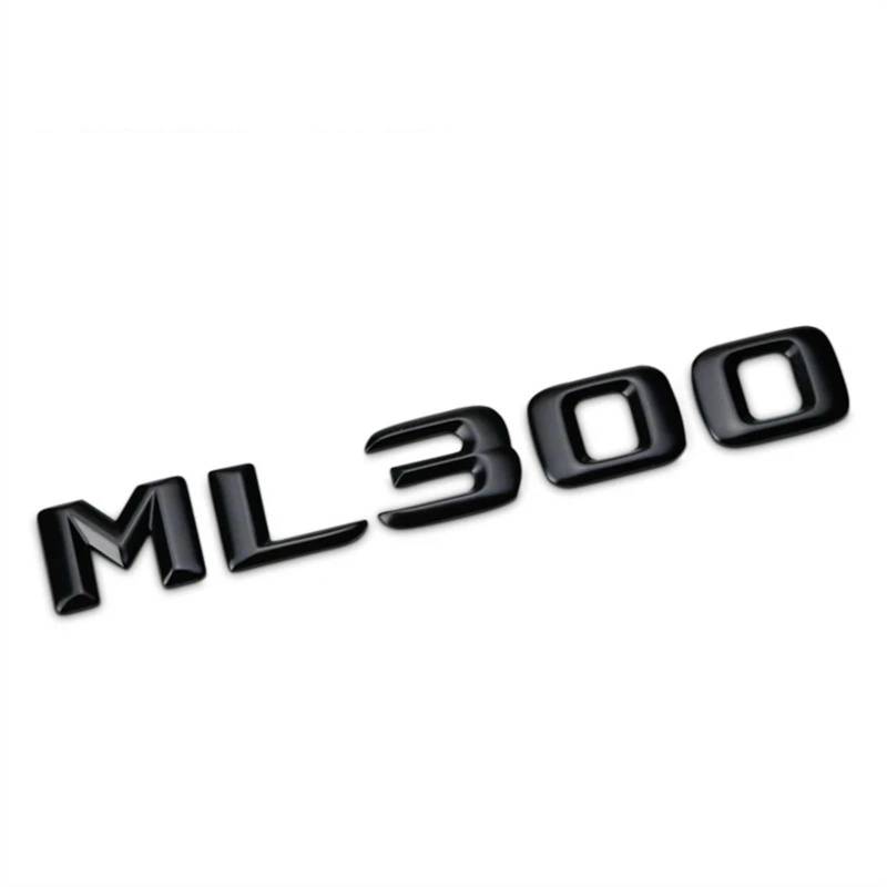 3D ABS Schwarz Auto Hinten Stamm Abzeichen Aufkleber Emblem ML 300 320 350 400 500 Logo Kompatibel for Mercedes ML300 ML350 W166 W163 W164 Zubehör(ML 300 Black) von RCTGPGJAC