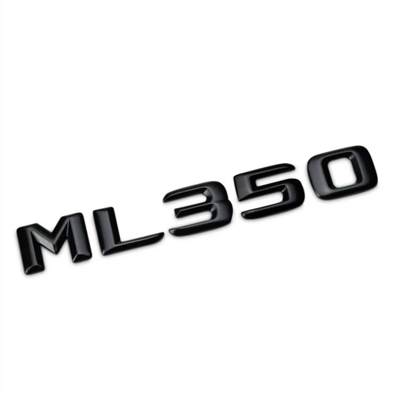 3D ABS Schwarz Auto Hinten Stamm Abzeichen Aufkleber Emblem ML 300 320 350 400 500 Logo Kompatibel for Mercedes ML300 ML350 W166 W163 W164 Zubehör(ML 350 Black) von RCTGPGJAC