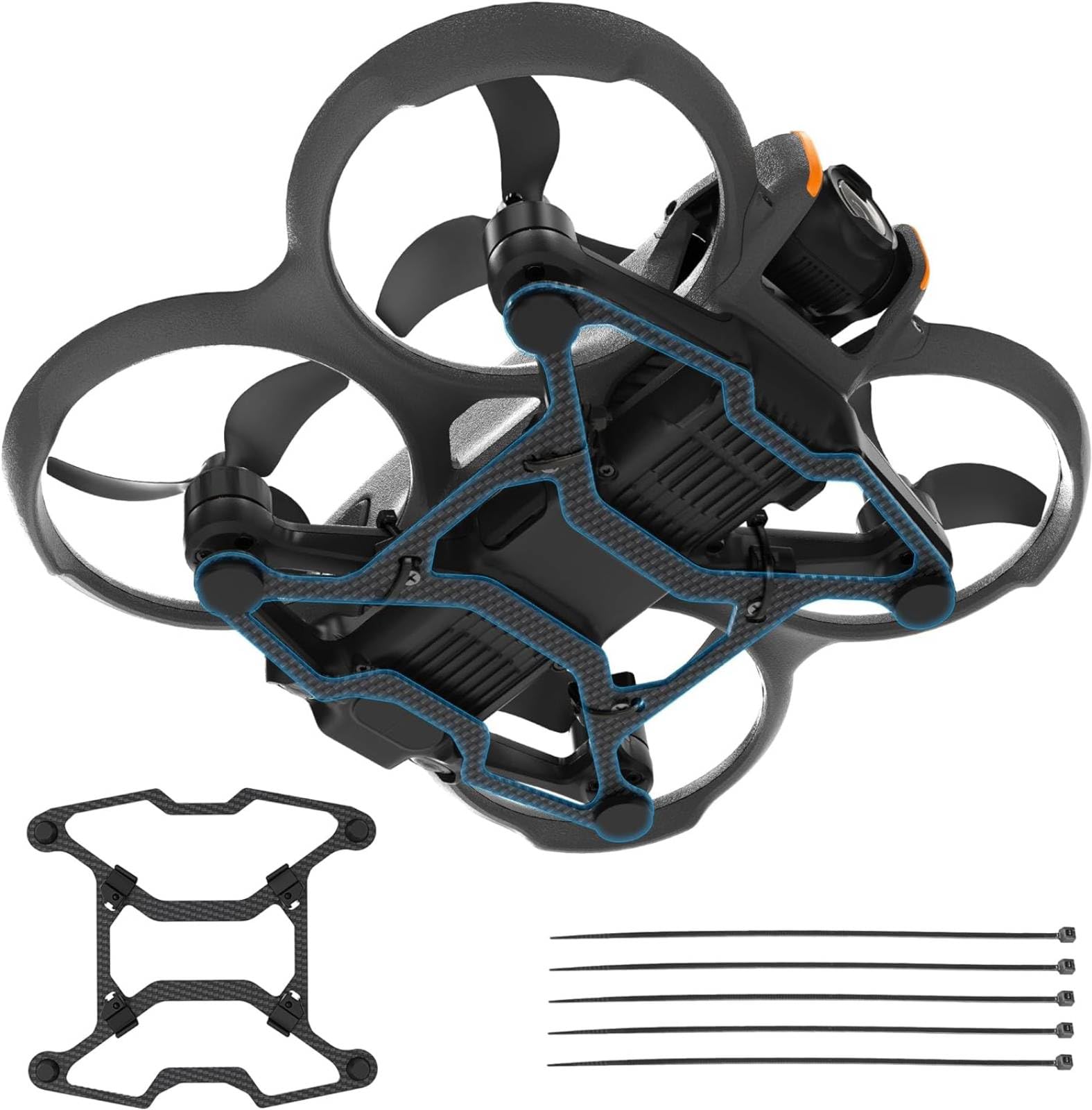 Fahrwerk für DJI Avata 2 Zubehör, hautfreundliche Karbonfaser-Schutzstange für Avata 2, sichere Landung ohne Beschädigung der Unterseite der Drohne von RCstyle