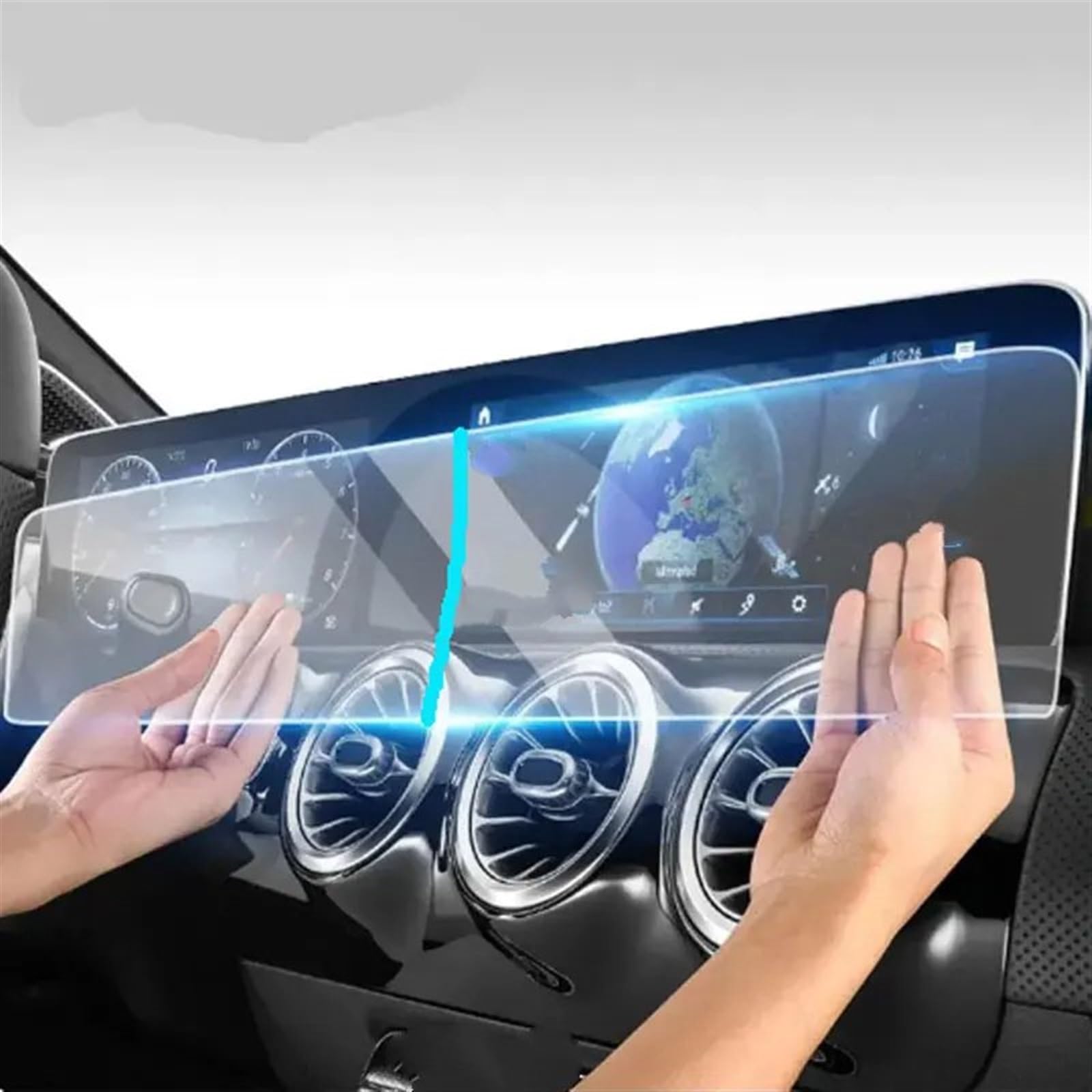 RDEQKIVZ Displayschutzfolie Auto Kompatibel Mit Benz Für Cla 180 200 2020 Auto Innen Center Konsole Transparent Display-schutzfolie Gehärtetem Glas Schutzfolie von RDEQKIVZ