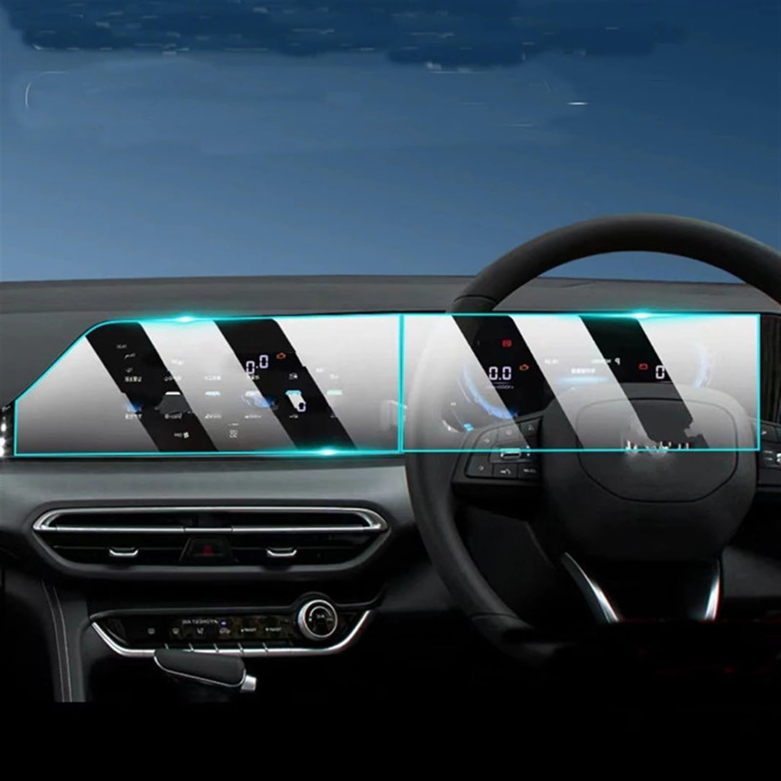 RDEQKIVZ Displayschutzfolie Auto Kompatibel Mit Changan Für Eado Plus 2020 2021 Auto Navigation Display-schutzfolie Aufkleber Auto Navigation Display-schutzfolie Aufkleber(RHD GPS and Instrument) von RDEQKIVZ