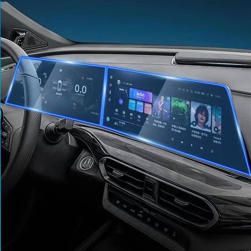 RDEQKIVZ Displayschutzfolie Auto Kompatibel Mit Changan Für Uni-t 2022 2023 Autonavigationsschutzfolie Displayschutzfolie Aus Gehärtetem Glas Autoinnenraumschutzfolie(12.3 inch) von RDEQKIVZ