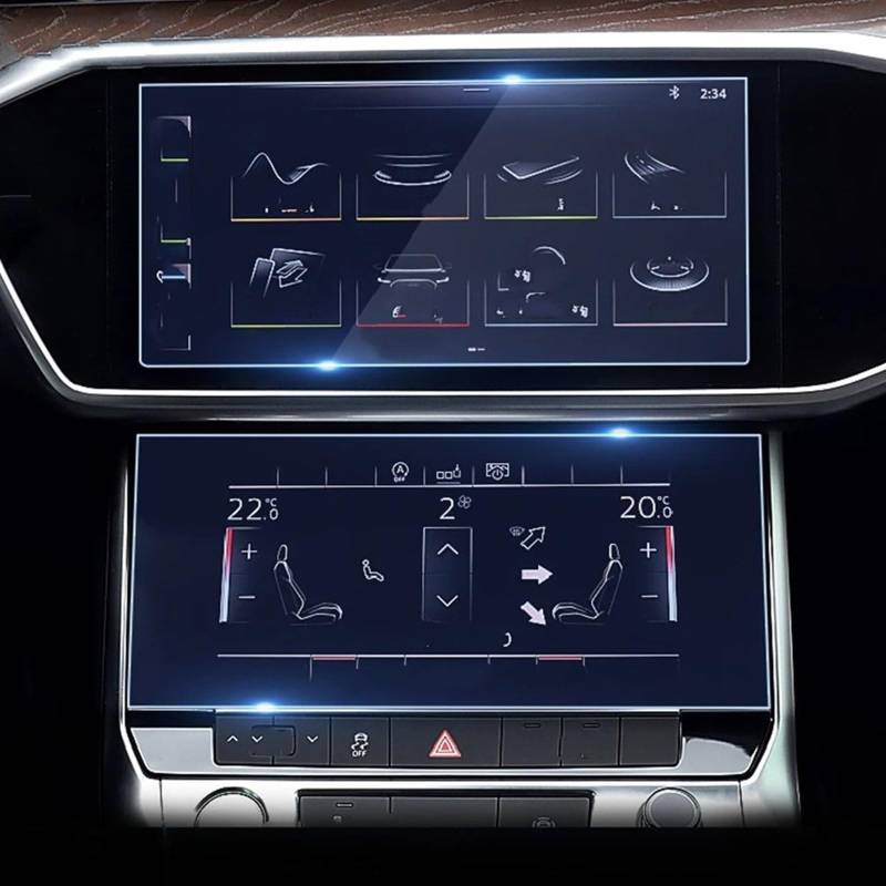 RDEQKIVZ Displayschutzfolie Auto Kompatibel Mit Für A6 Für A7 2019 2020 2021 2022 2023 Center Control Displayschutzfolie Autoinstrument Transparente Schutzfolie von RDEQKIVZ