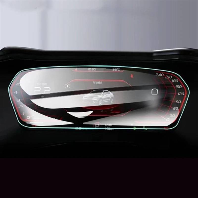 RDEQKIVZ Displayschutzfolie Auto Kompatibel Mit Geely Für Tugella FY11 2019 2020 Auto Navigation Display Schutzhülle Aufkleber Auto Instrument Transparent Schutz Film(Dashboard) von RDEQKIVZ