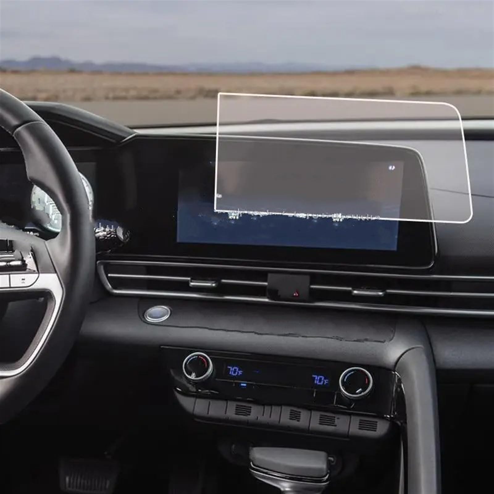 RDEQKIVZ Displayschutzfolie Auto Kompatibel Mit Hyundai Für Elantra Cn7 2021 Schutzfolie Für Navigationsdisplay Autoinnenraum Armaturenbrett Schutzfolie Autozubehör von RDEQKIVZ