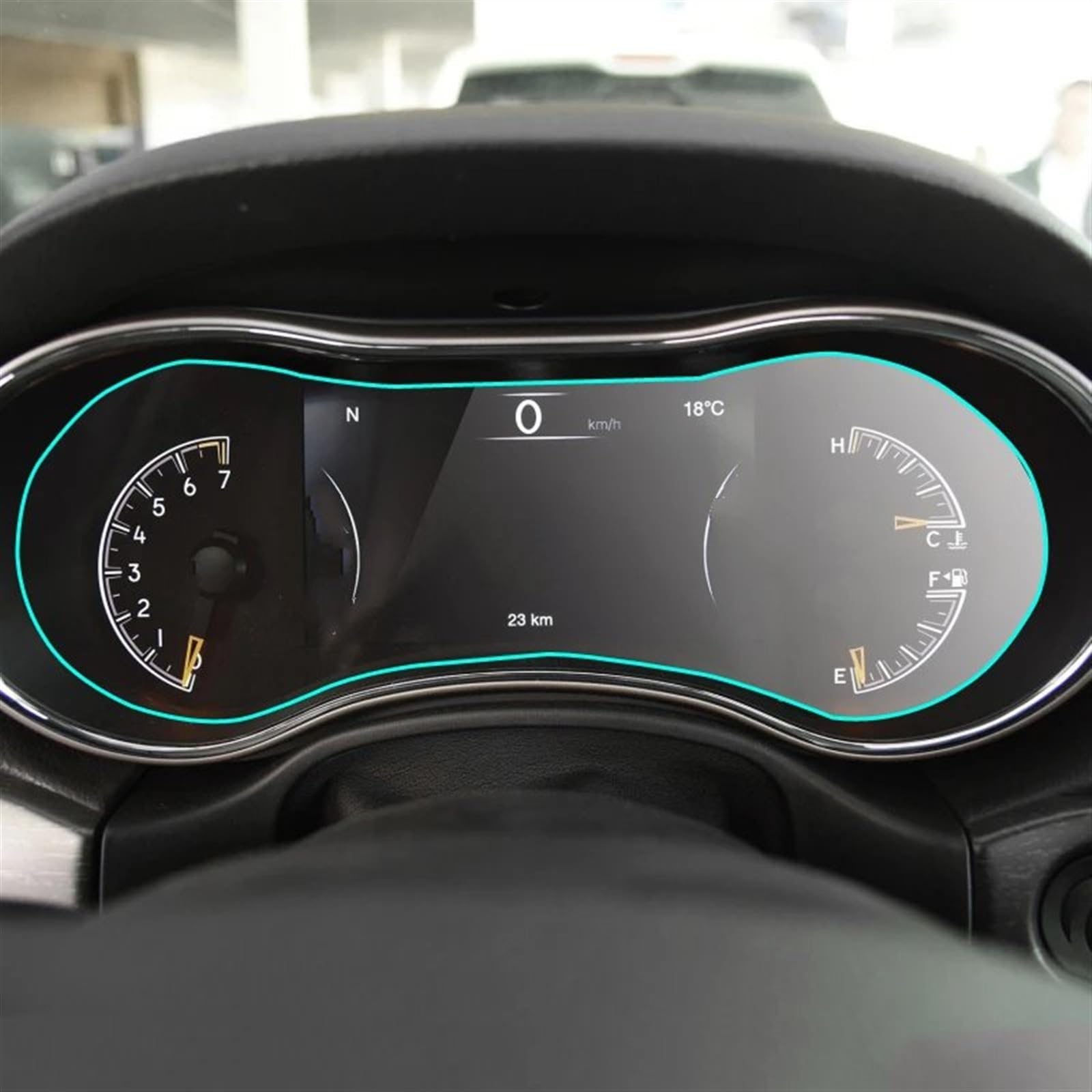 RDEQKIVZ Displayschutzfolie Auto Kompatibel Mit Jeep Für Grand Für Cherokee 2014 2015 2016 2017 Auto-Innenraum-Armaturenbrett-Schutzfolie Center Control Screen Schutzfolie von RDEQKIVZ