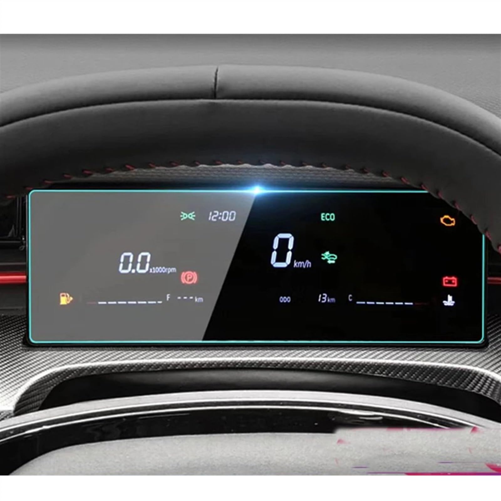 RDEQKIVZ Displayschutzfolie Auto Kompatibel Mit Jetour Für Dashing 2022 Auto Instrument Transparent Schutz Film Gehärtetem Glas Screen Schutz Film Auto Zubehör(RHD Instrument) von RDEQKIVZ