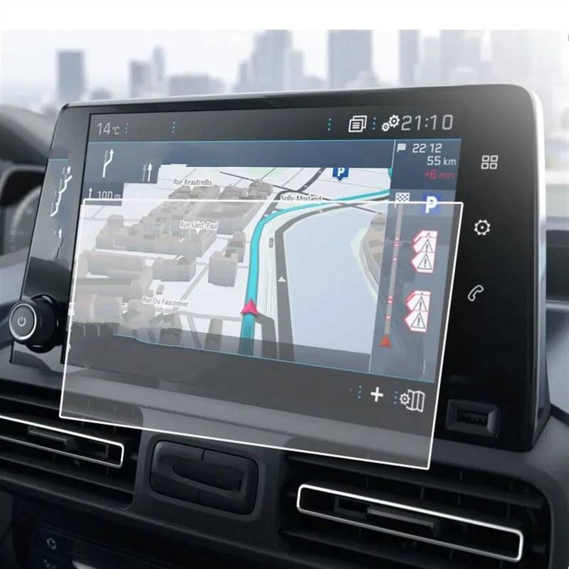 RDEQKIVZ Displayschutzfolie Auto Kompatibel Mit Peugeot Für Rifter 2019 2020 Navigation Display Screen Schutz Film Center Control Screen Schutz Film Auto Zubehör von RDEQKIVZ