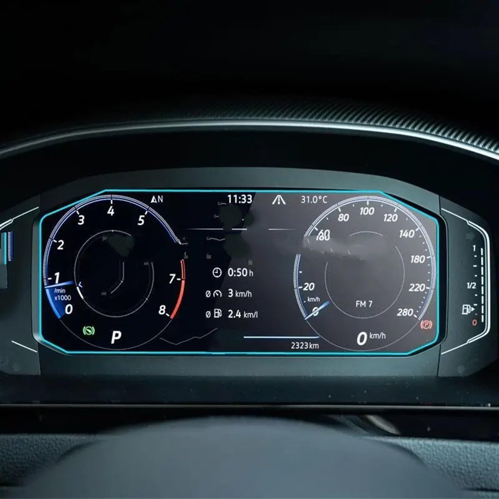 RDEQKIVZ Displayschutzfolie Auto Kompatibel Mit VW Für Arteon 2021 9,2 Zoll Autonavigationsbildschirm-Schutzfolienaufkleber Autoinstrument-Schutzfolie Autozubehör(for Instrument) von RDEQKIVZ