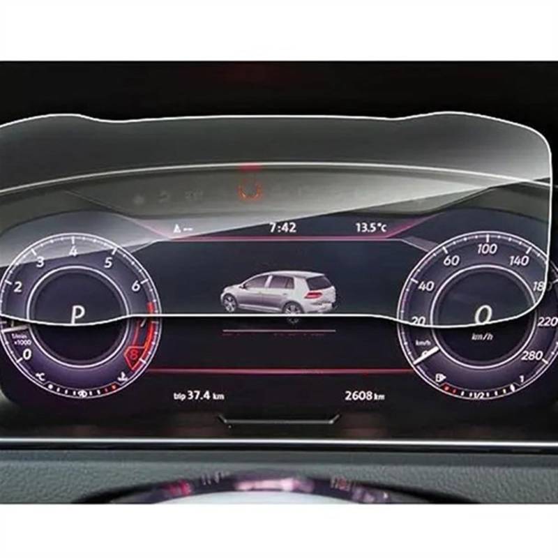 RDEQKIVZ Displayschutzfolie Auto Kompatibel Mit VW Für Golf 7 Für Mk7 2018 2019 2020 Autonavigationsinstrument-Bildschirmschutzfolie Displayschutzfolie Aus Gehärtetem Glas von RDEQKIVZ