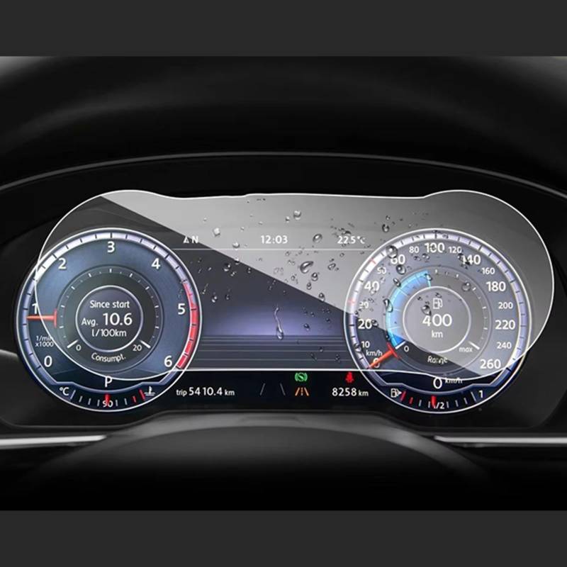 RDEQKIVZ Displayschutzfolie Auto Kompatibel Mit VW Für Passat B8 2018 2019 2020 Autoinstrument Transparente Schutzfolie Armaturenbrettmonitor Schutzfolie 12,3 Zoll von RDEQKIVZ