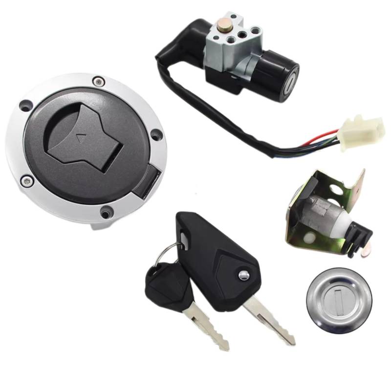 RDEQKIVZ Motorrad-Zündschloss Für Grom Msx125sf 2016 Für Grom125 Ac Lenker 2017 2018 Motorrad Zündschloss Kit Montage Für Tankdeckel Tank Abdeckung Mit 2 Schlüsseln von RDEQKIVZ