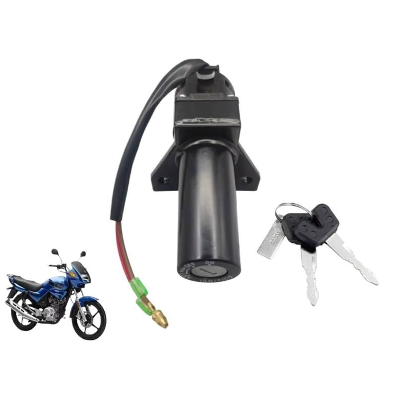 RDEQKIVZ Motorrad-Zündschloss Kompatibel Mit Yamaha Für Jianshe Für YBR125 Für JYM125 2006 2007 2009. Schalter Starter Motorrad Zündschlüssel Tankdeckel-Abdeckungsschloss(2 Wires) von RDEQKIVZ