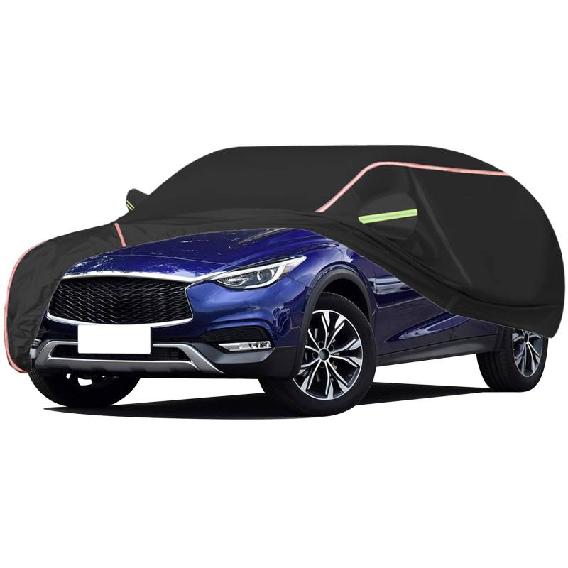 Autoabdeckung Passend For 2015-2020 Infiniti QX30, Outdoor-Autoabdeckung, Wind- Und Regenschutz, Winter-Autoabdeckung, Autoabdeckung Mit Seitentür-Reißverschlüssen, Umfassende Pflege For Ihr Auto(Blac von RDHMJSJAZ