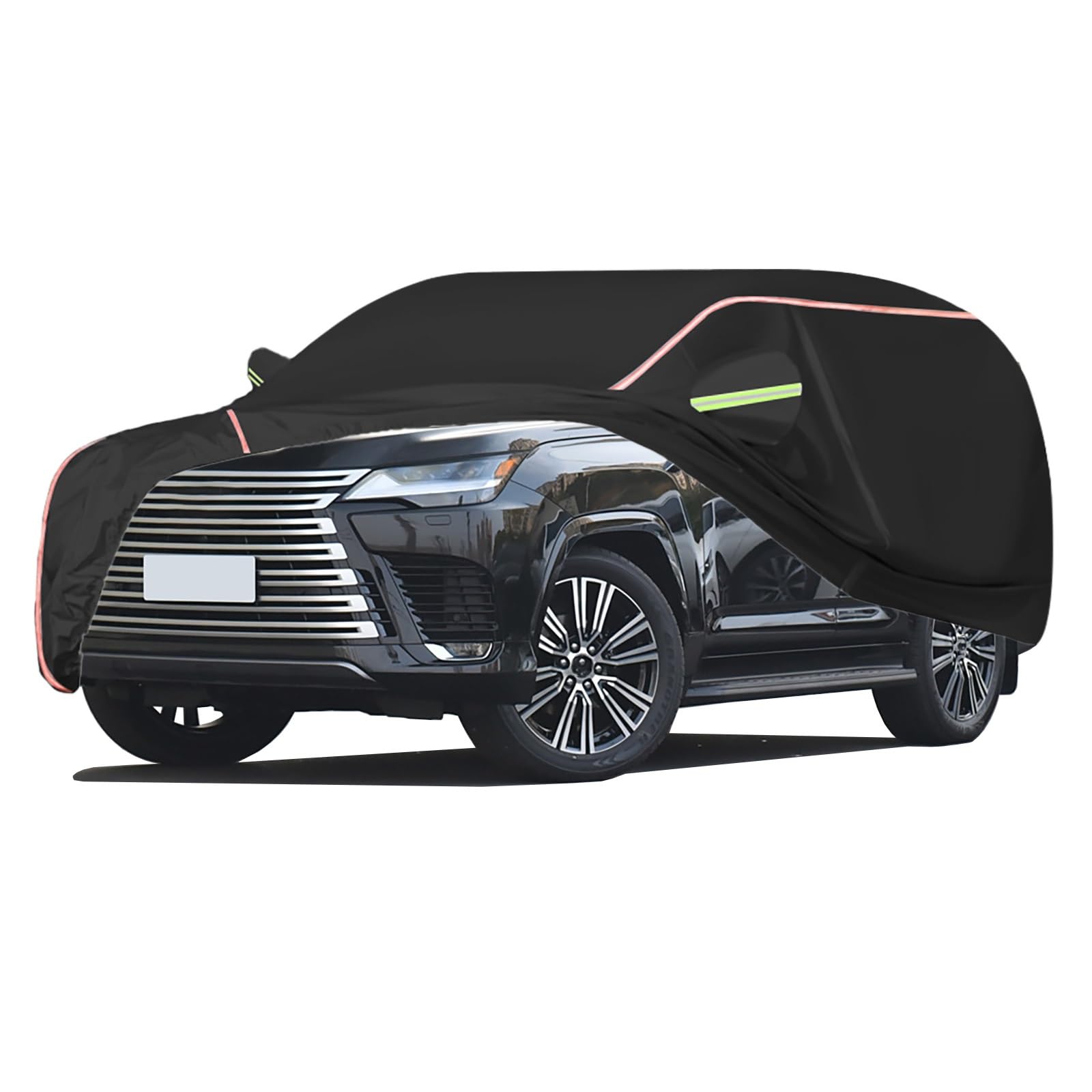 Autoabdeckung Passend For 2022-2024 Lexus LX 600, Outdoor-Autoabdeckung, Wind- Und Regenschutz, Winter-Autoabdeckung, Autoabdeckung Mit Seitentür-Reißverschlüssen, Umfassende Pflege For Ihr Auto(Black von RDHMJSJAZ