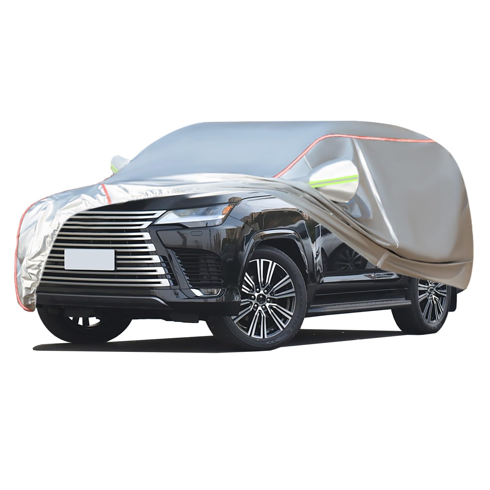 Autoabdeckung Passend For 2022-2024 Lexus LX 600, Outdoor-Autoabdeckung, Wind- Und Regenschutz, Winter-Autoabdeckung, Autoabdeckung Mit Seitentür-Reißverschlüssen, Umfassende Pflege For Ihr Auto(White von RDHMJSJAZ