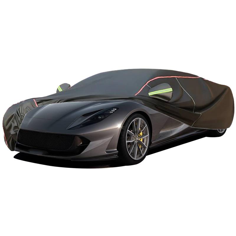 Autoabdeckung Passend For Ferrari 812 Superfast, Outdoor-Autoabdeckung, Wind- Und Regenschutz, Winter-Autoabdeckung, Autoabdeckung Mit Seitentür-Reißverschlüssen, Umfassende Pflege For Ihr Auto(Black) von RDHMJSJAZ