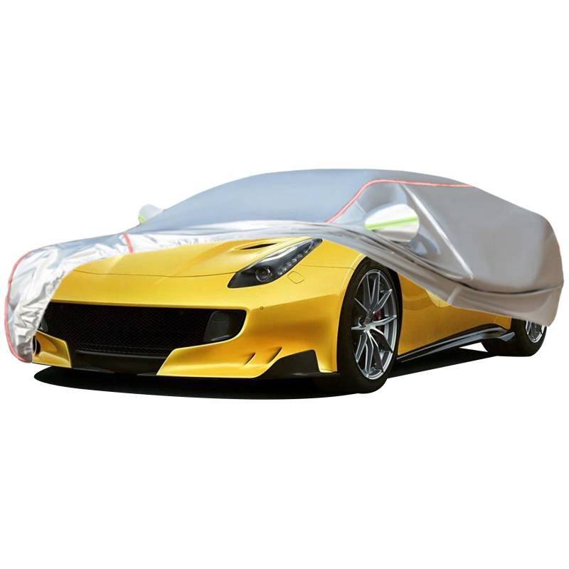 Autoabdeckung Passend For Ferrari F12 Berlinetta, Outdoor-Autoabdeckung, Wind- Und Regenschutz, Winter-Autoabdeckung, Autoabdeckung Mit Seitentür-Reißverschlüssen, Umfassende Pflege For Ihr Auto(White von RDHMJSJAZ