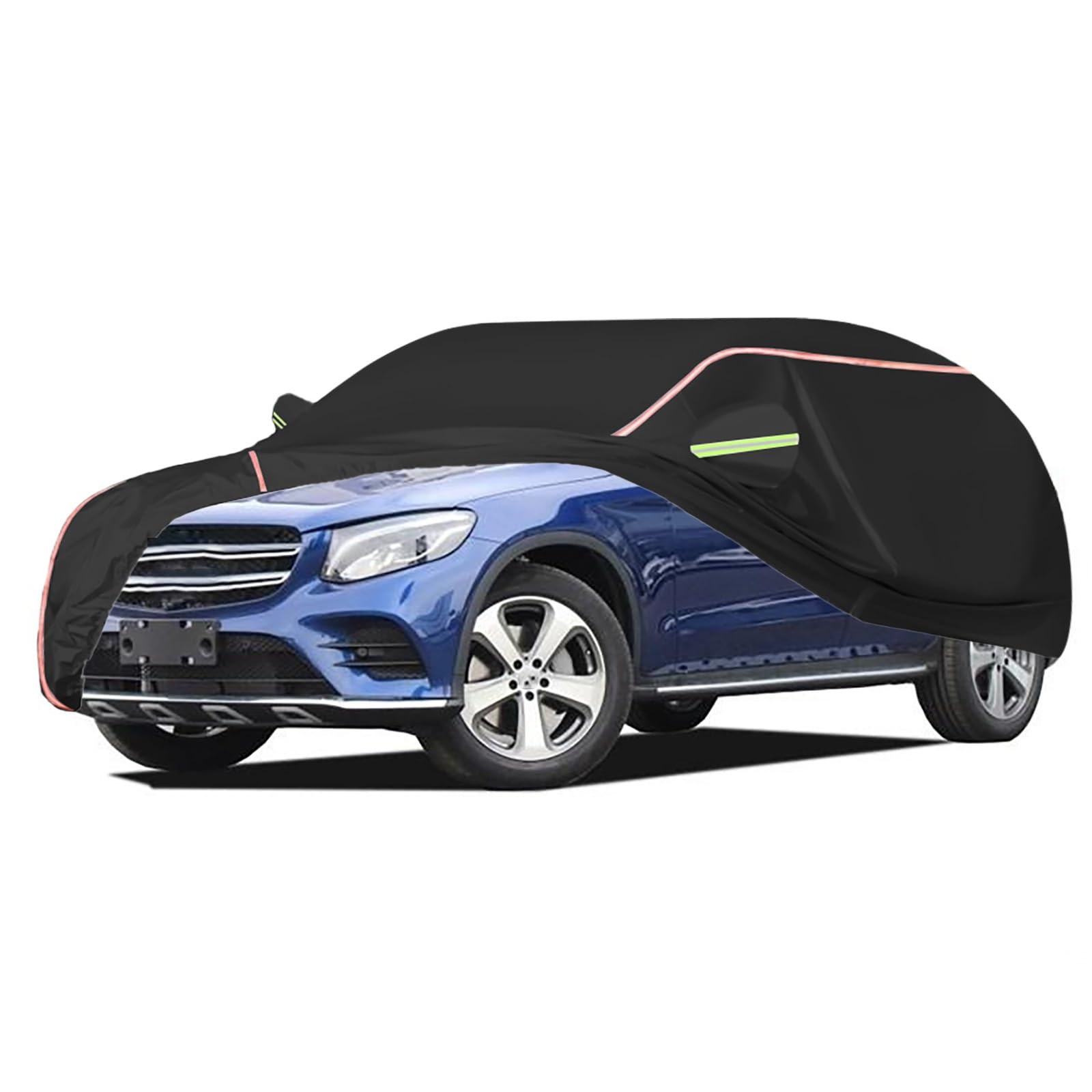 Autoabdeckung Passend For Mercedes GLC 250d 4MATIC, Outdoor-Autoabdeckung, Wind- Und Regenschutz, Winter-Autoabdeckung, Autoabdeckung Mit Seitentür-Reißverschlüssen, Umfassende Pflege For Ihr Auto(Bla von RDHMJSJAZ