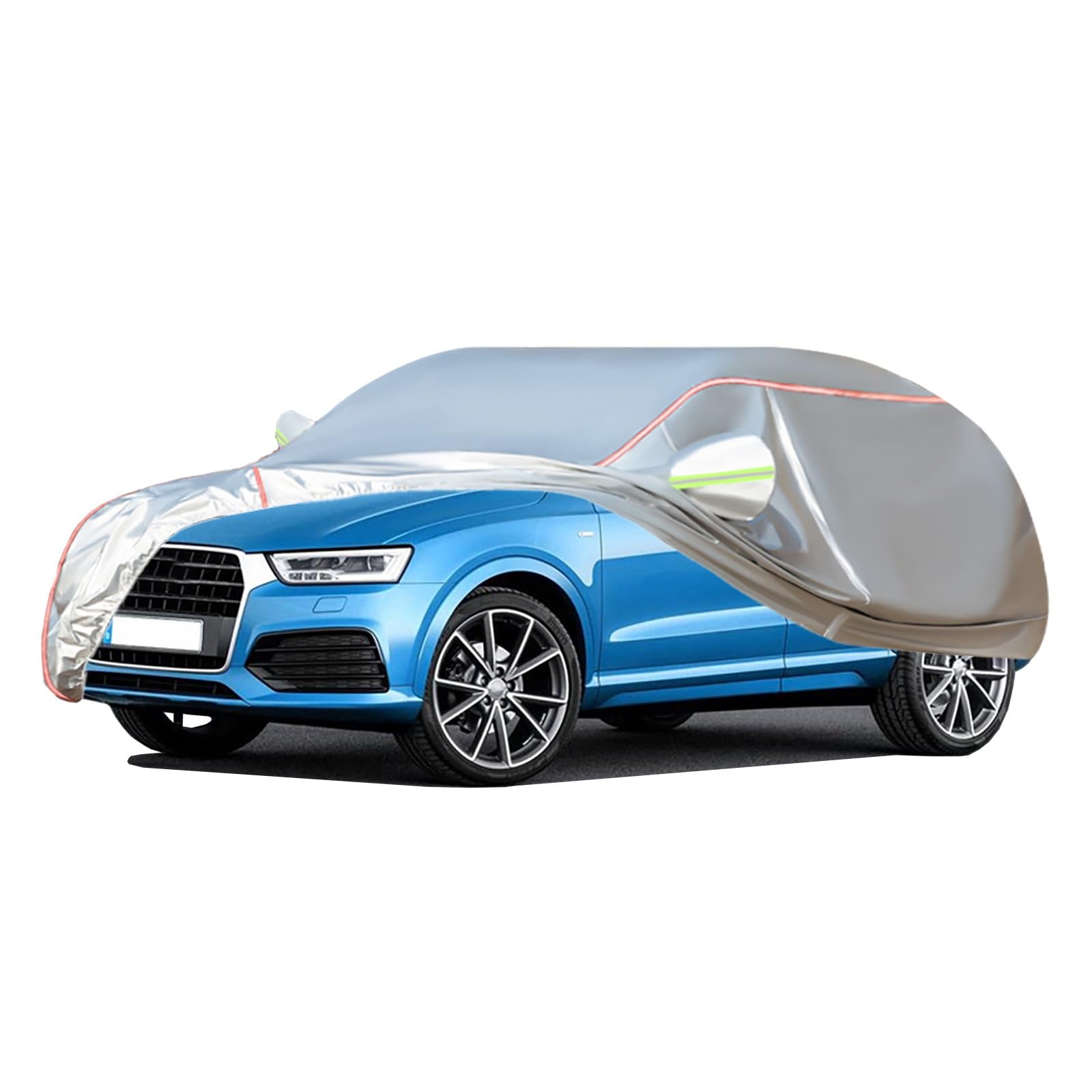 Autoabdeckung Passend for 2014-2024 Audi Q3, Outdoor-Autoabdeckung, Wind- Und Regenschutz, Winter-Autoabdeckung, Autoabdeckung Mit Seitentür-Reißverschlüssen, Umfassende Pflege for Ihr Auto(White) von RDHMJSJAZ