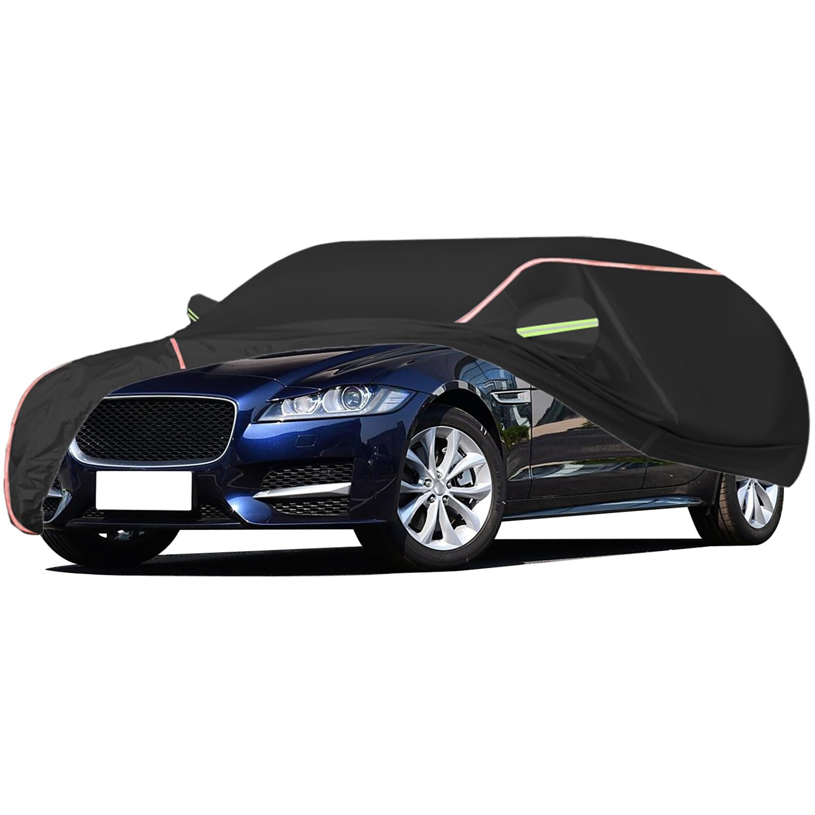 Autoabdeckung Passend for Jaguar XF Kombi, Outdoor-Autoabdeckung, Wind- Und Regenschutz, Winter-Autoabdeckung, Autoabdeckung Mit Seitentür-Reißverschlüssen, Umfassende Pflege for Ihr Auto(Black) von RDHMJSJAZ