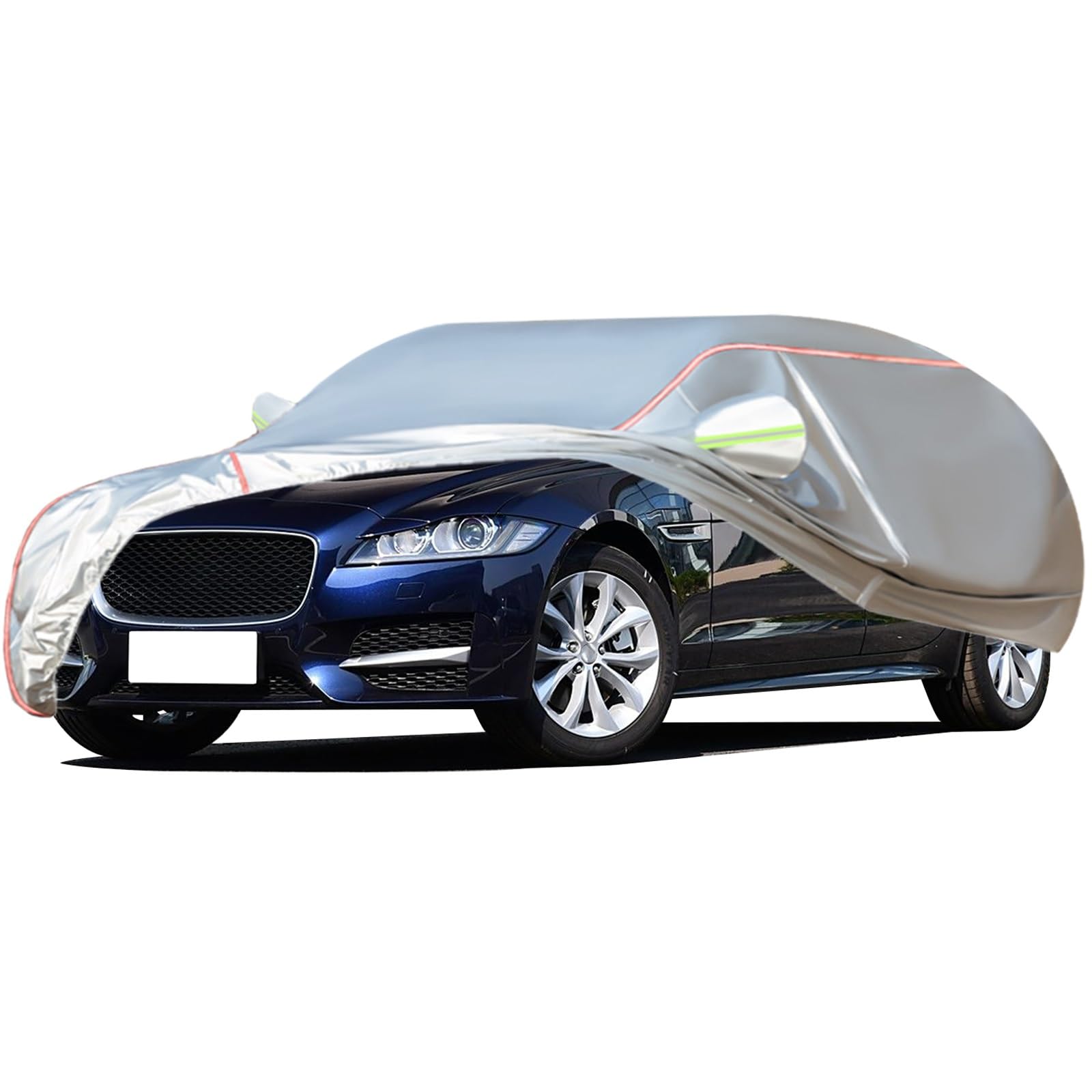 Autoabdeckung Passend for Jaguar XF Kombi, Outdoor-Autoabdeckung, Wind- Und Regenschutz, Winter-Autoabdeckung, Autoabdeckung Mit Seitentür-Reißverschlüssen, Umfassende Pflege for Ihr Auto(White) von RDHMJSJAZ