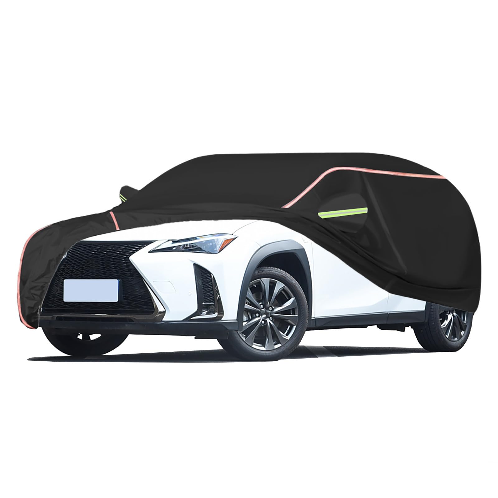 Autoabdeckung Passend for Lexus UX, Outdoor-Autoabdeckung, Wind- Und Regenschutz, Winter-Autoabdeckung, Autoabdeckung Mit Seitentür-Reißverschlüssen, Umfassende Pflege for Ihr Auto(Black) von RDHMJSJAZ