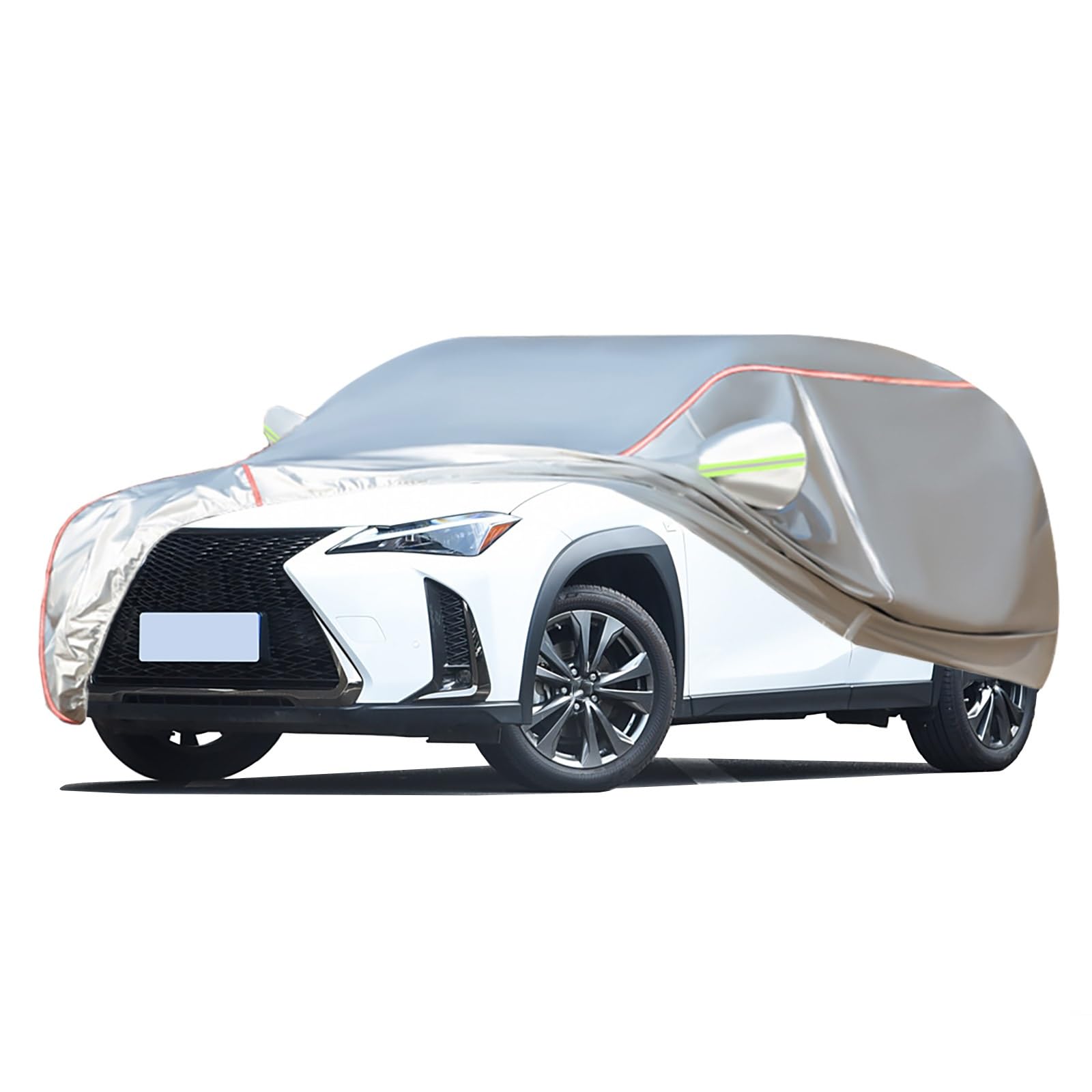 Autoabdeckung Passend for Lexus UX, Outdoor-Autoabdeckung, Wind- Und Regenschutz, Winter-Autoabdeckung, Autoabdeckung Mit Seitentür-Reißverschlüssen, Umfassende Pflege for Ihr Auto(White) von RDHMJSJAZ