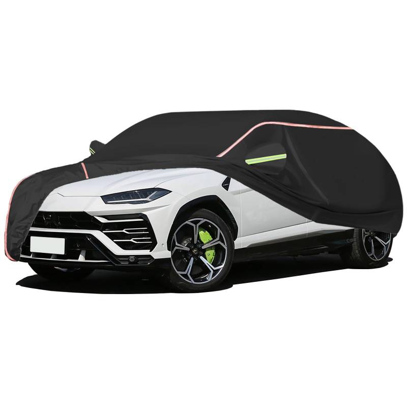 Autoabdeckung passend for Lamborghini Urus, Outdoor-Autoabdeckung, Wind- und Regenschutz, Winter-Autoabdeckung, Autoabdeckung mit Seitentür-Reißverschlüssen, umfassende Pflege for Ihr Auto(Black) von RDHMJSJAZ