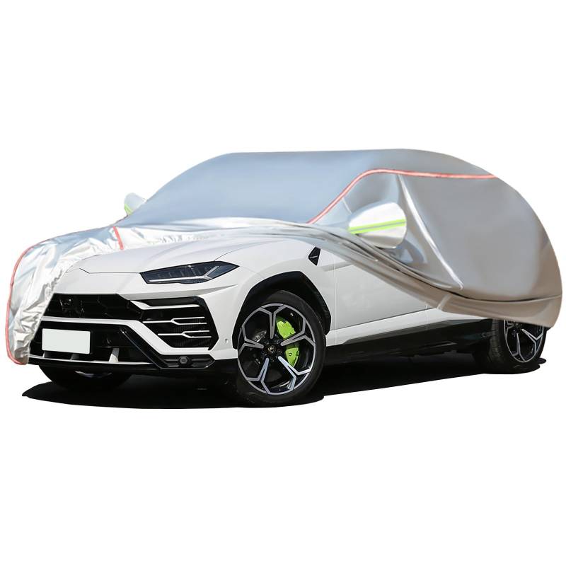 Autoabdeckung passend for Lamborghini Urus, Outdoor-Autoabdeckung, Wind- und Regenschutz, Winter-Autoabdeckung, Autoabdeckung mit Seitentür-Reißverschlüssen, umfassende Pflege for Ihr Auto(White) von RDHMJSJAZ