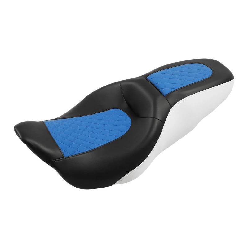 Motorcycle Two-Up Seat Compatible With Harley Touring S 2009-2020 2019 2014 Driver Passenger(A-Blue) von RDUKALMEX