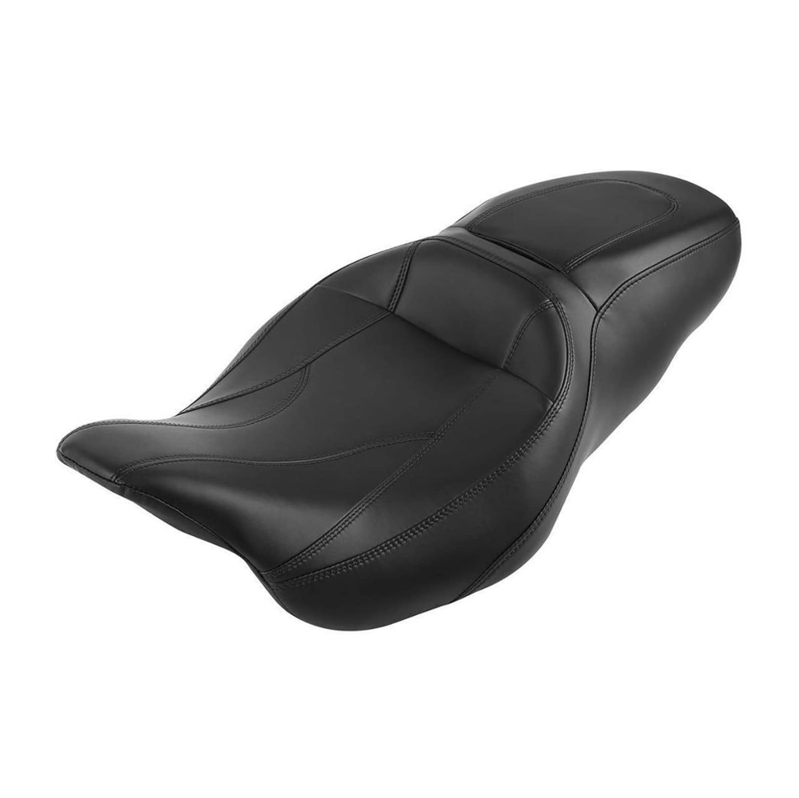 Motorcycle Two-Up Seat Compatible With Harley Touring S 2009-2020 2019 2014 Driver Passenger(B-Black) von RDUKALMEX