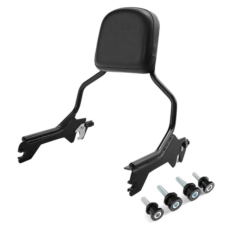 Motorrad Sissy Bar Rückenlehne Gepäckträger Kompatibel Mit Harley Fat Boy FLFBS 2018-2022 Breakout 114 FXBRS 2018-2020(Black Set) von RDUKALMEX