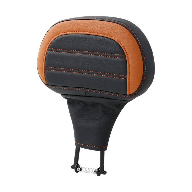 Motorrad Zwei-Up Rückenlehne Kompatibel Mit Harley CVO 2009-2021 2018 2019 Passagier Reiter(Black-Orange C-02) von RDUKALMEX