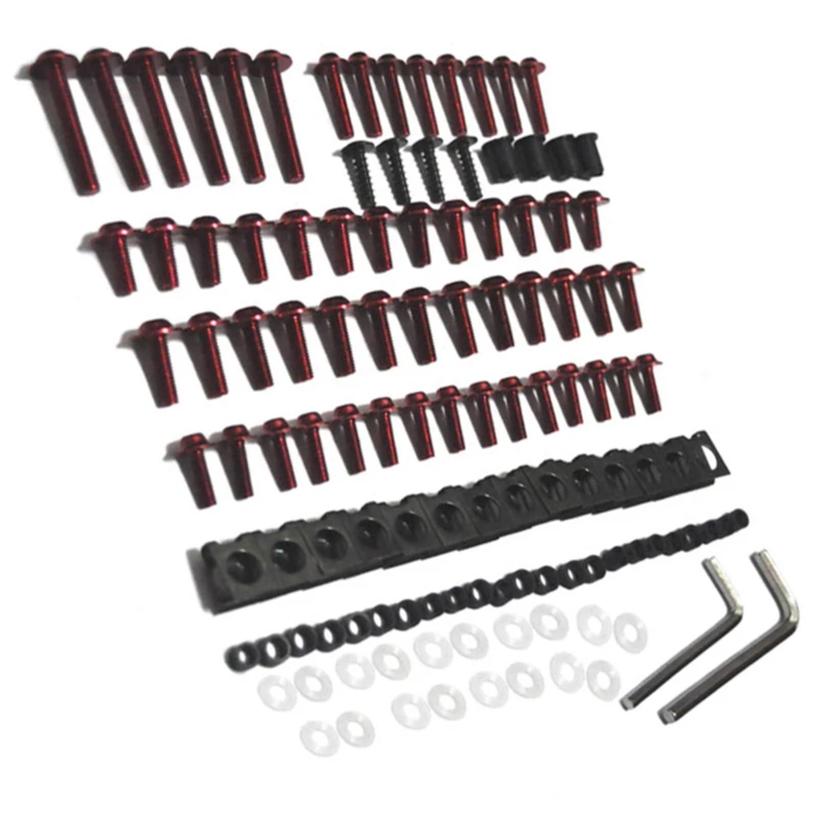 Motorrad Schrauben Set Kompatibel Mit Ducati Für 796 696 797 821 Für Monster Dark Stripe M5 M6 Motorrad Komplettes Verkleidungsschrauben-Set Karosserieschrauben Motorradschrauben Motorhauben(Red) von RDWSPLI