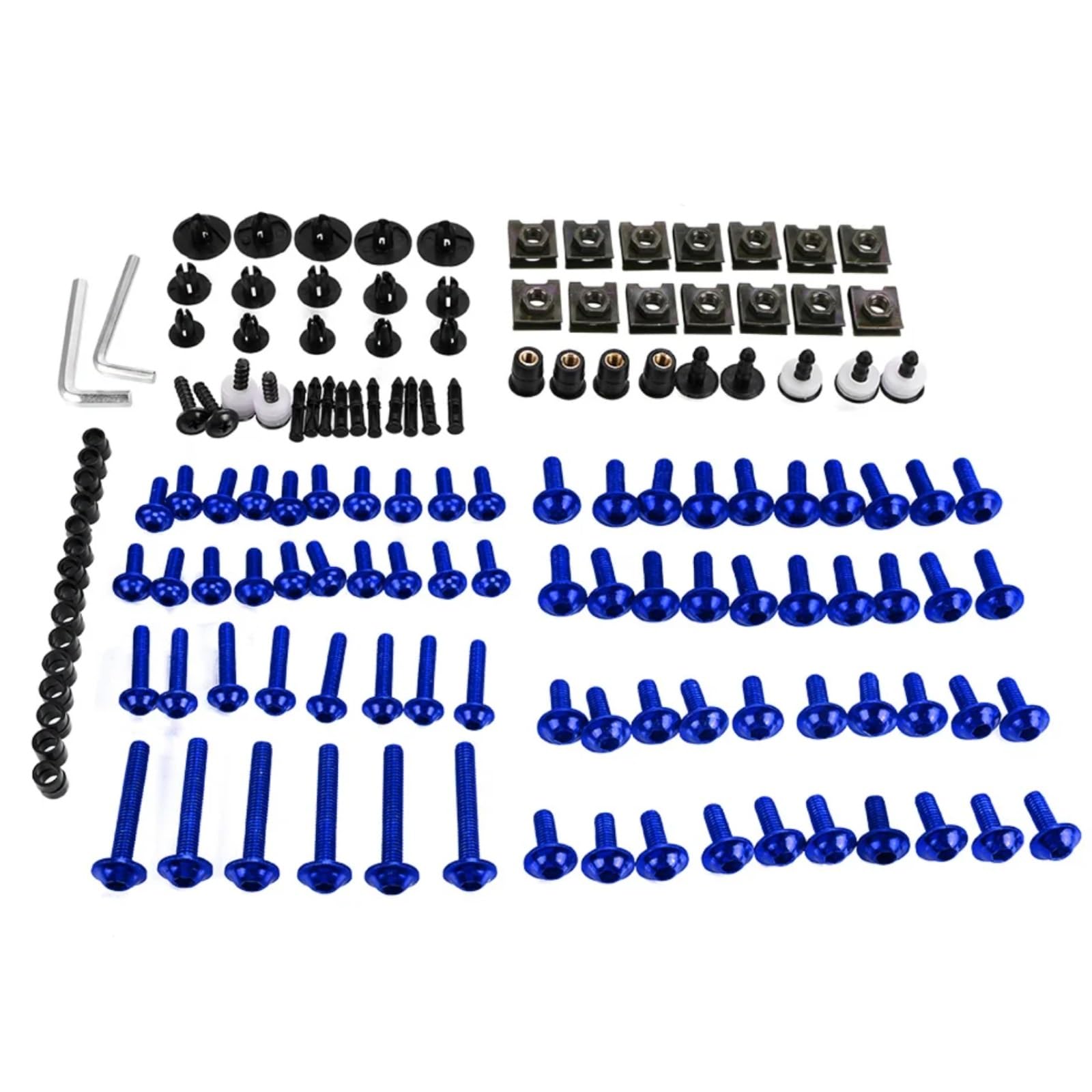 Motorrad Schrauben Set Kompatibel Mit Ducati Für Panigale 1199 1199S M6 M5 Verkleidungsschrauben-Set Karosserie-Befestigungselemente Schrauben Mutter Motorrad-Batterie-Anschlussschrauben(Blue) von RDWSPLI