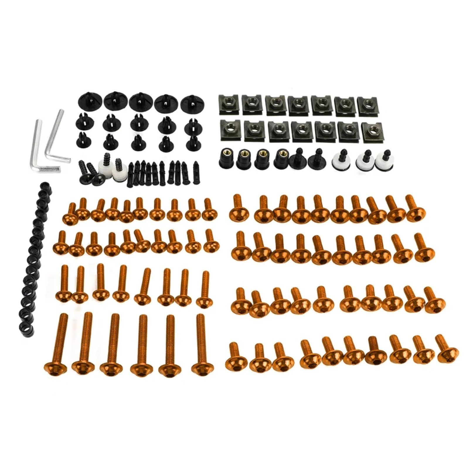 Motorrad Schrauben Set Kompatibel Mit Ducati Für Panigale 1199 1199S M6 M5 Verkleidungsschrauben-Set Karosserie-Befestigungselemente Schrauben Mutter Motorrad-Batterie-Anschlussschrauben(Orange) von RDWSPLI