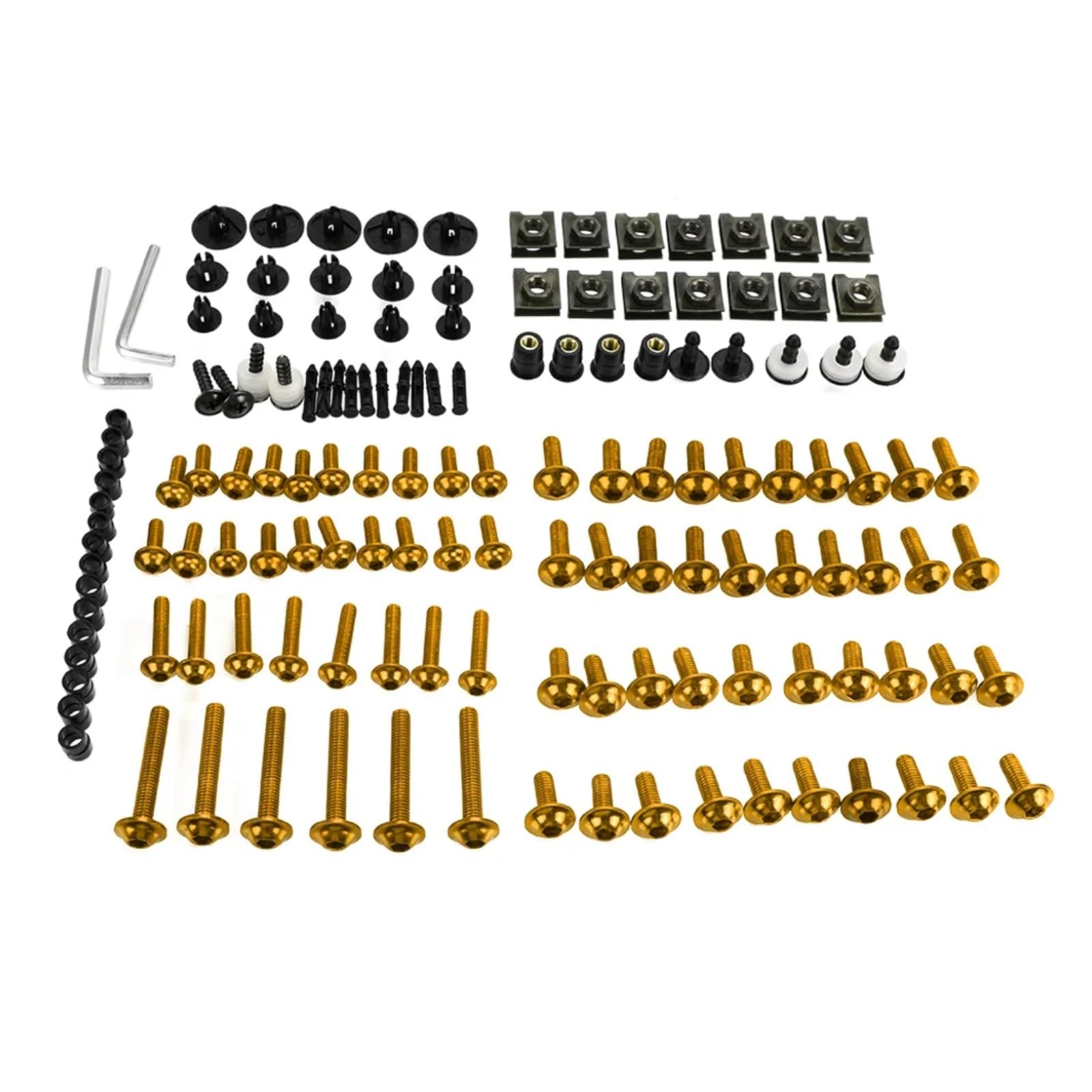 Motorrad Schrauben Set Kompatibel Mit Ducati Für Panigale 1199 1199S M6 M5 Verkleidungsschrauben-Set Karosserie-Befestigungselemente Schrauben Mutter Motorrad-Batterie-Anschlussschrauben(Yellow) von RDWSPLI