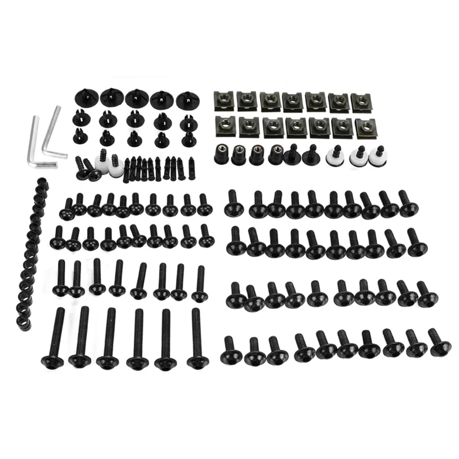 Motorrad Schrauben Set Kompatibel Mit Yamaha Für XT660E Für XT660R Für XT660X M6 M5 Verkleidungsschrauben-Kit Karosserie-Befestigungselemente Schrauben Muttern Universelle Für Schrauben-Kits(Black) von RDWSPLI