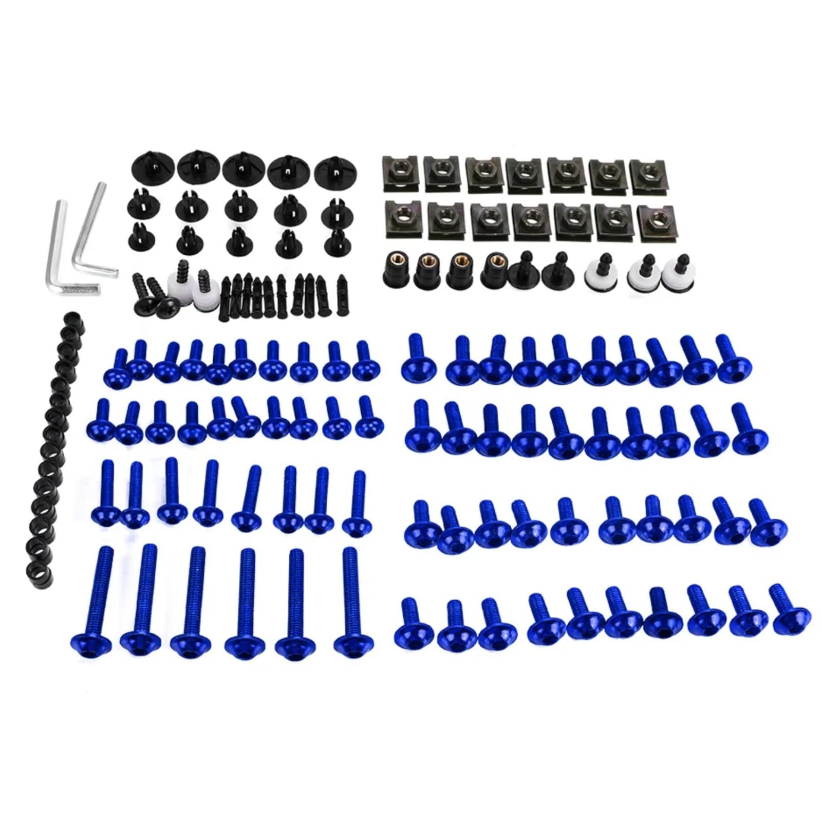 Motorrad Schrauben Set Kompatibel Mit Yamaha Für XT660E Für XT660R Für XT660X M6 M5 Verkleidungsschrauben-Kit Karosserie-Befestigungselemente Schrauben Muttern Universelle Für Schrauben-Kits(Blue) von RDWSPLI