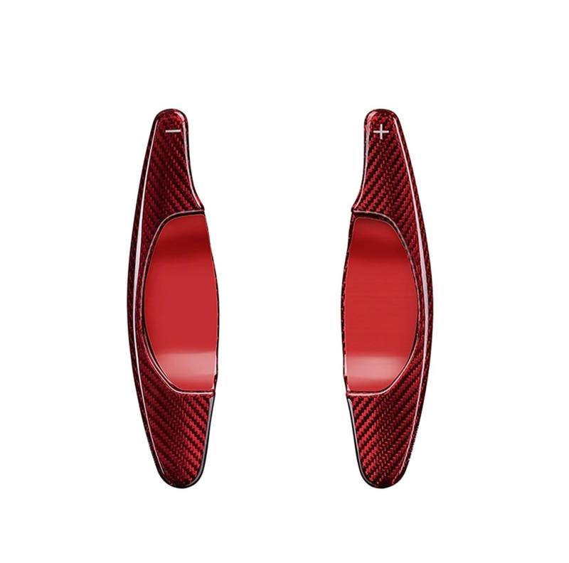 RDWSPLI Erweiterung Paddle Kompatibel Mit Buick Für Regal Für GS Für Lacrosse Für GL8 Für Verano Carbon Fiber Texture Auto Schaltwippen Paddelverlängerung Lenkrad Schaltwippen(Carbon Red) von RDWSPLI