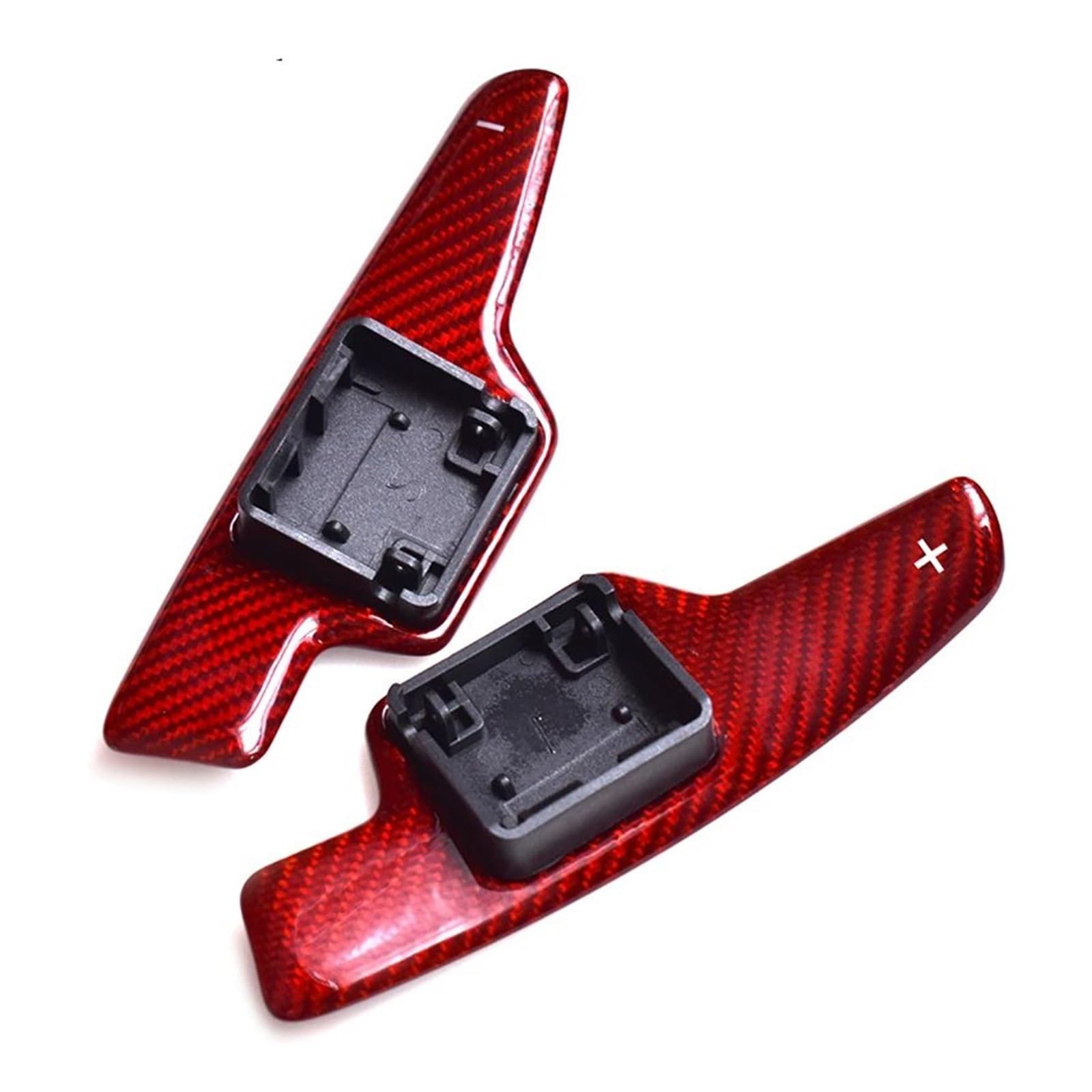 RDWSPLI Erweiterung Paddle Kompatibel Mit Chevrolet Für Corvette C8 2020 2021 2022 Upgrade Carbon Fiber Lenkrad Shift Auto Paddle Shifter Ersetzen Modifikation Teile(Carbon Red) von RDWSPLI