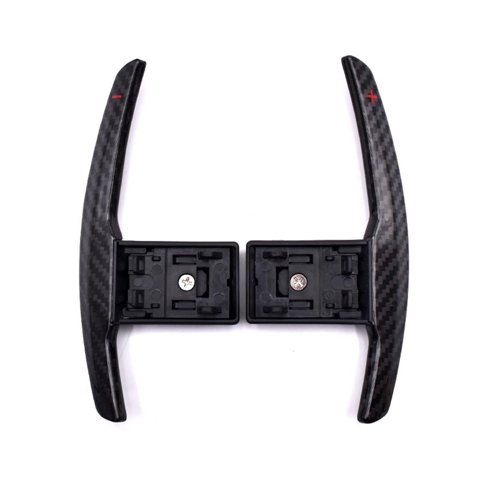 RDWSPLI Erweiterung Paddle Kompatibel Mit Für 2er Active Tourer F45 2015-2021 Für 3er F30 F31 2012-2019 Auto Carbon Fiber Lenkrad Paddle Shifter(Red Bright Carbon) von RDWSPLI