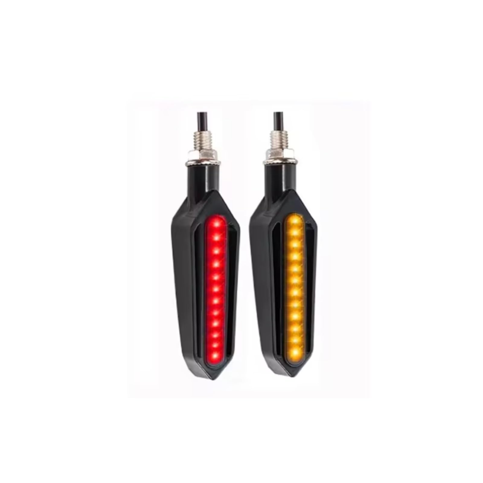 RDWSPLI Motorcycle Blinkende 12V Motorrad Blinker Eingebautes Relais Blinker 10mm Fließendes Wasser Blinker Universal Motorrad Blinker Licht Blinker Anzeige(2Pcs Red Yellow) von RDWSPLI