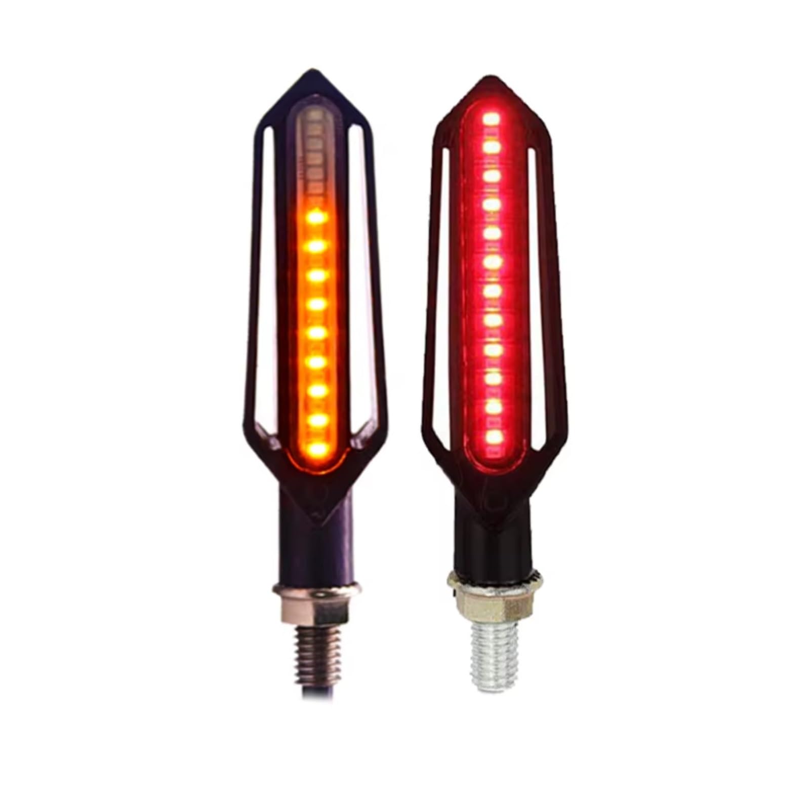 RDWSPLI Motorcycle Blinkende Motorrad-Blinker Blinklicht Eingebautes Relais Blinkeranzeige Stoppsignale Blinker Universelles Motorrad-Blinkerlicht(2PCS Red) von RDWSPLI