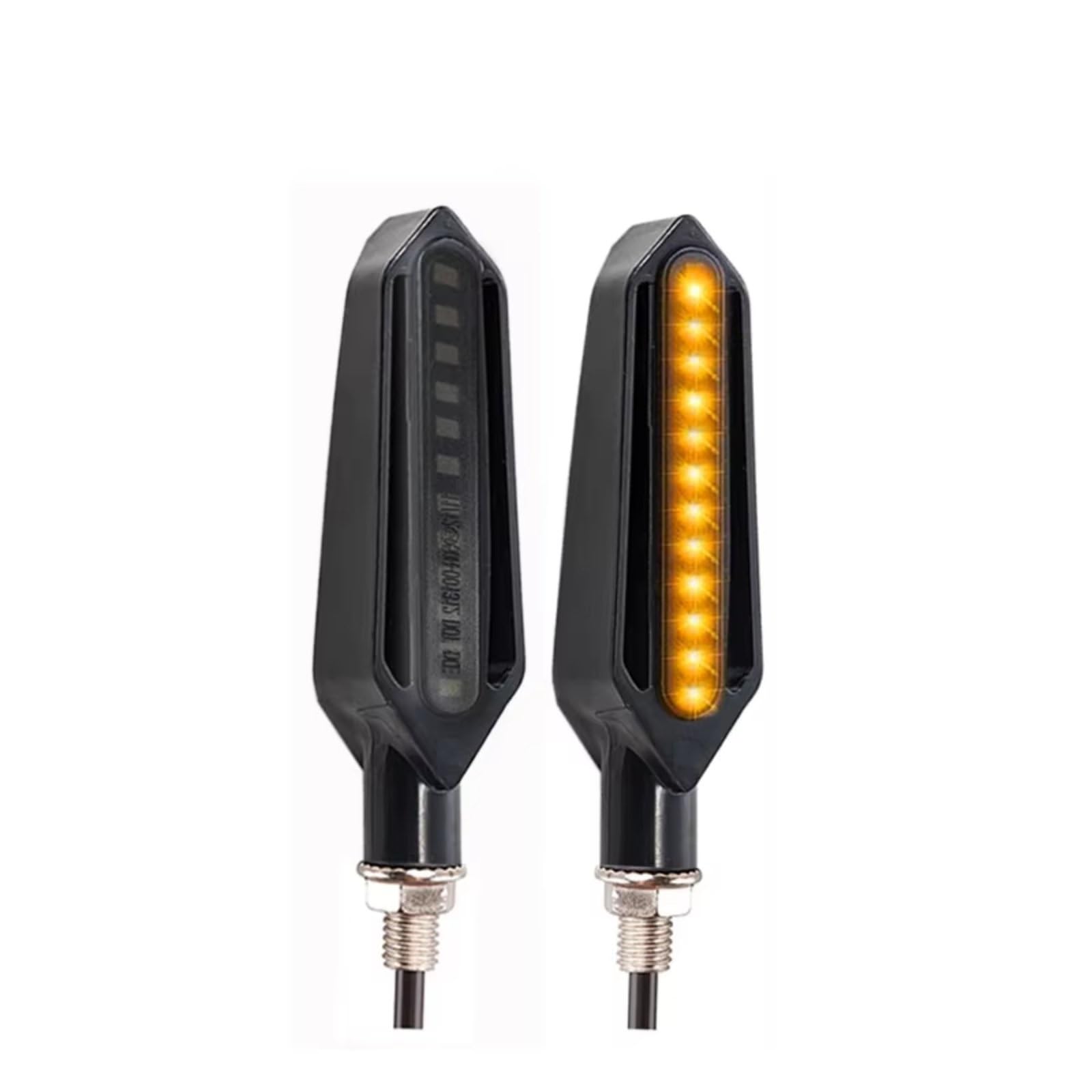 RDWSPLI Motorcycle Blinkende Universal Motorrad 12V Blinker Licht Fließende Blinker Blinkende Bremse Stop Relais Läuft DRL Flasher Warnung Lampe Zubehör(2Pcs-Yellow) von RDWSPLI