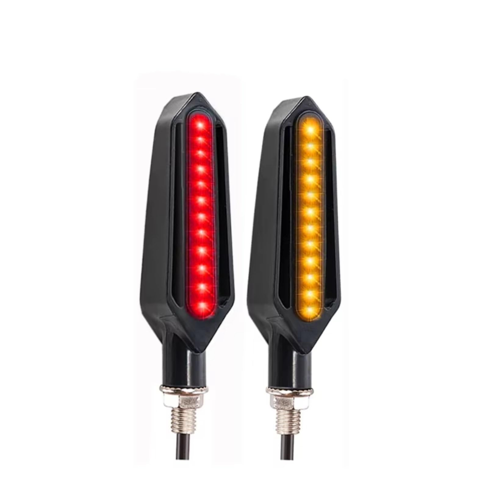 RDWSPLI Motorcycle Blinkende Universal Motorrad Blinker Licht 12V 10MM Motorrad Blinklicht Eingebautes Relais Blinker Anzeige DRL Stoppsignale Blinker(Red,2pcs) von RDWSPLI