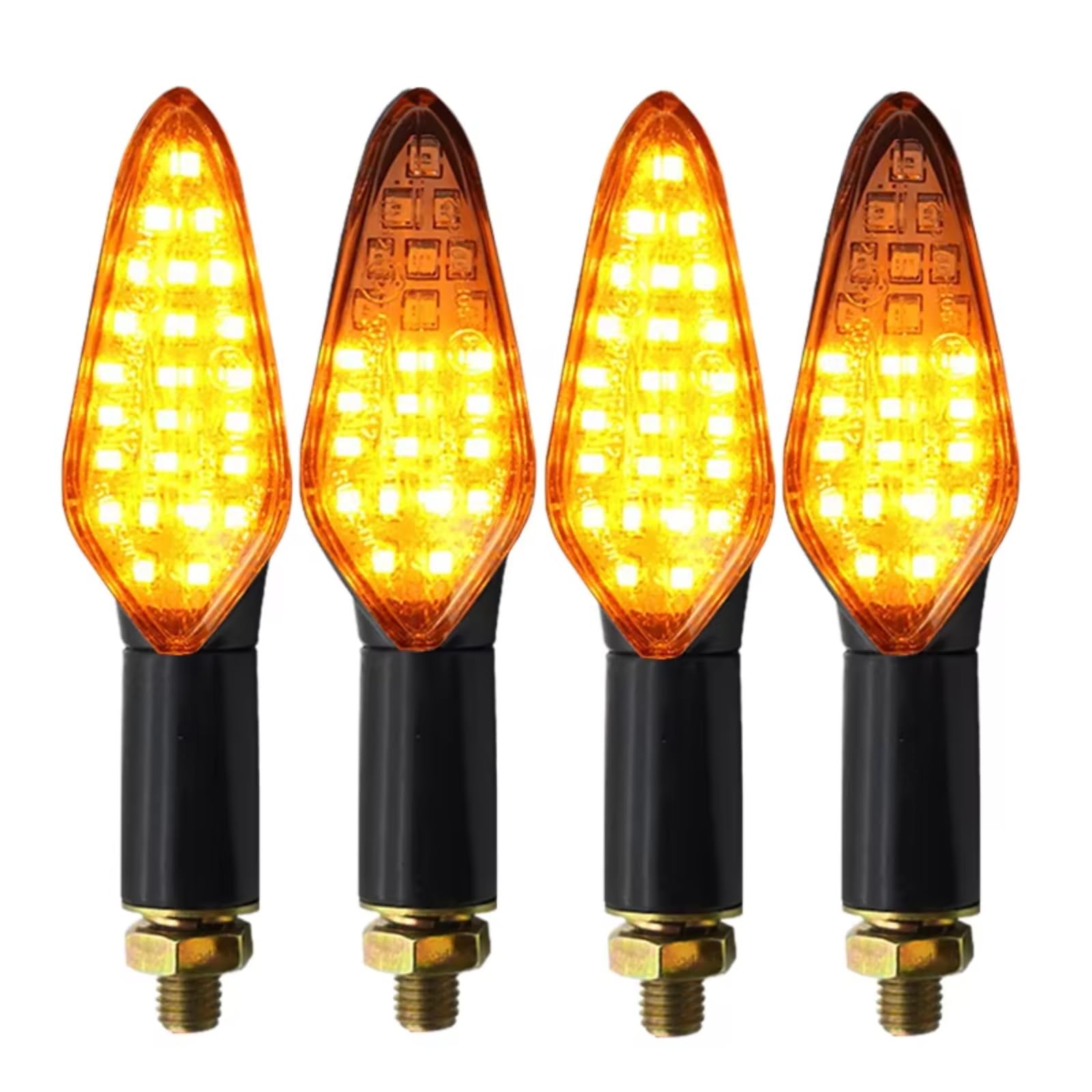 RDWSPLI Motorcycle Blinkende Universal Motorrad Blinker Licht E4 Blinker Beleuchtung Eingebaute Flash Relais Fließende Signal Lampe Motorrad Blinker Lampe Zubehör(4PCS) von RDWSPLI