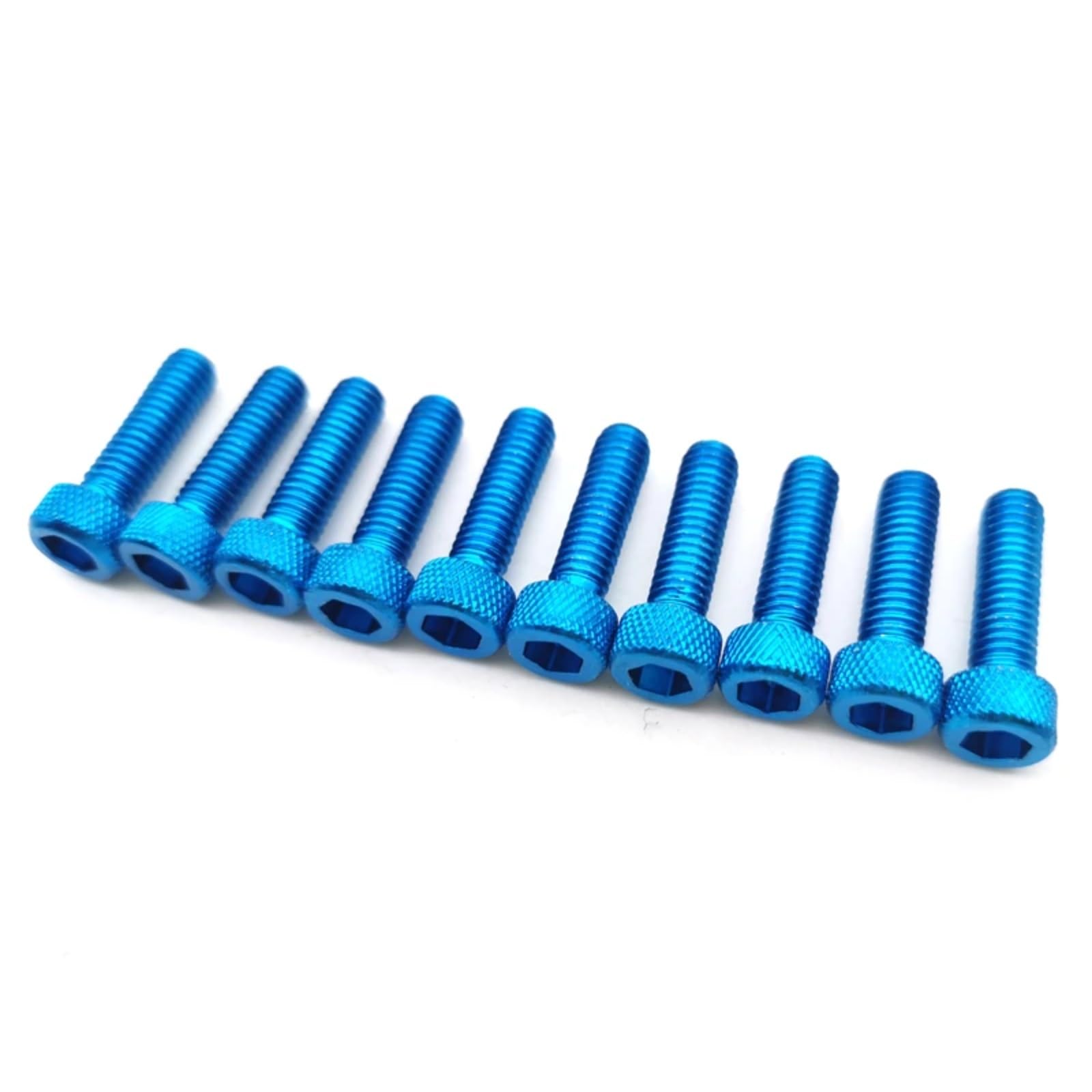 RDWSPLI Motorrad Schrauben Set 10 Stücke Bunte Universal 6 MM Racing Motocross Teil Kit Verkleidung Dirt Pit Bike Moto Befestigungs Muttern Schrauben Zubehör Motorrad Schraube(Blue) von RDWSPLI